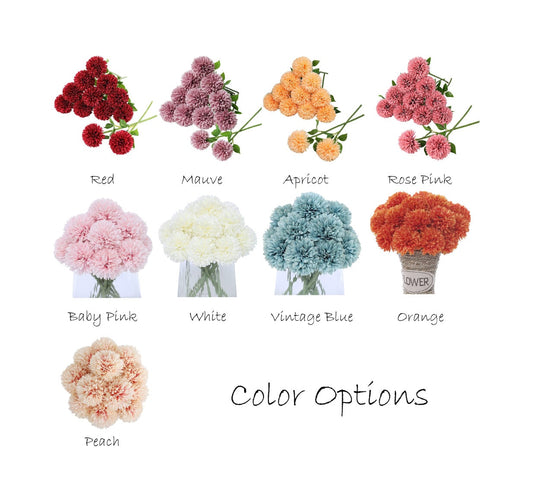 Mums - Silk Chrysanthemum Flowers - Chrysanthemums - Artificial Flowers - Spring Floral Stems - Great for Mother's Day!