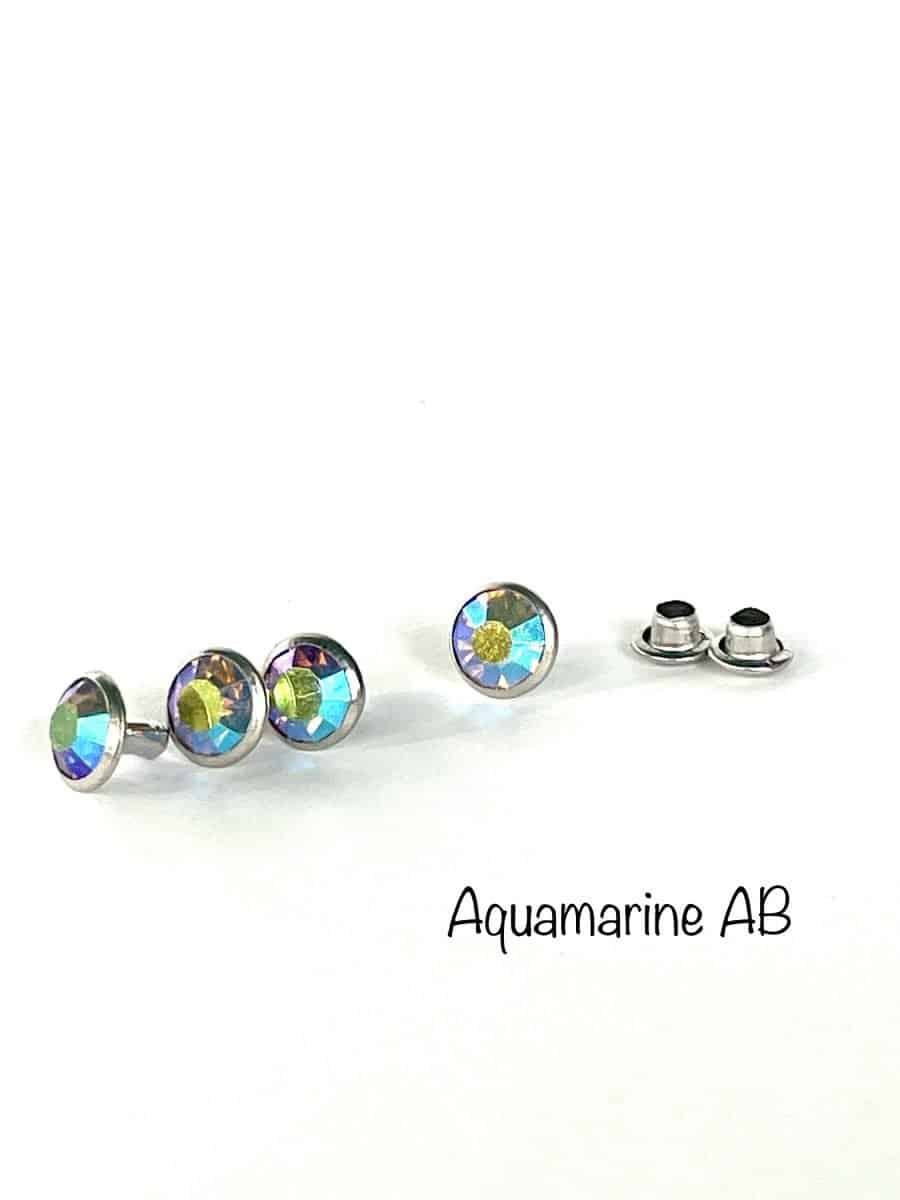 8mm Colored AB Crystal Rivets