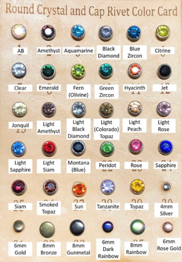 6mm Crystal Rivets - 20ct