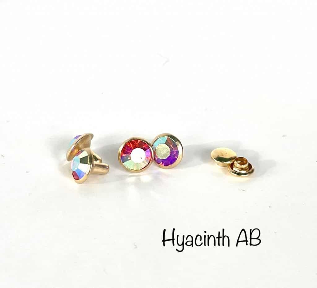 8mm Colored AB Crystal Rivets