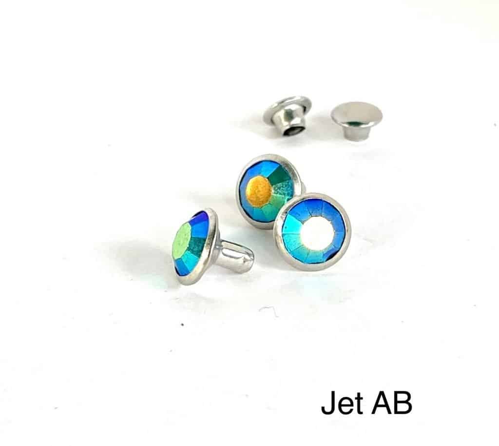 8mm Colored AB Crystal Rivets