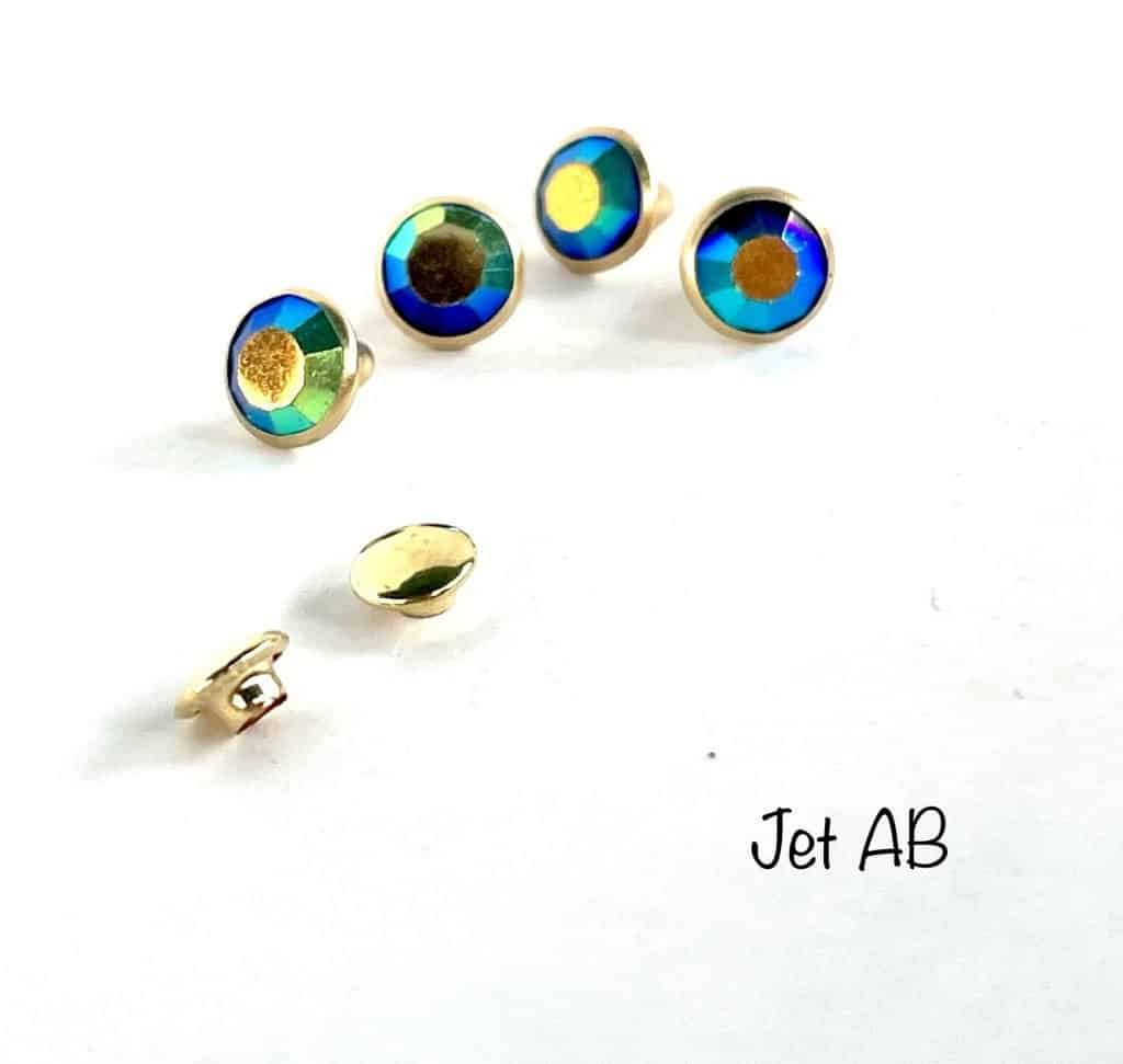 8mm Colored AB Crystal Rivets