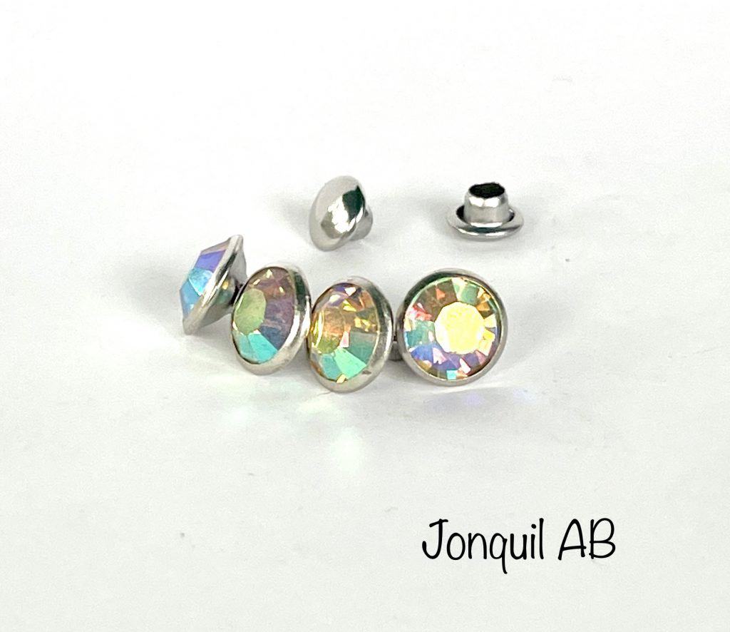 8mm Colored AB Crystal Rivets