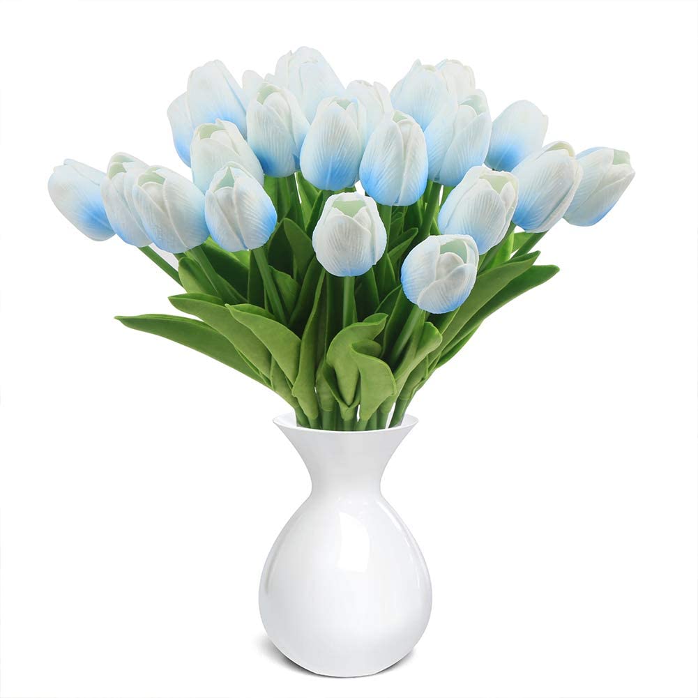 Tulip Spring Flowers - Tulips - Real Touch Tulips - Artificial Flowers - Floral Stems - Artificial Tulips