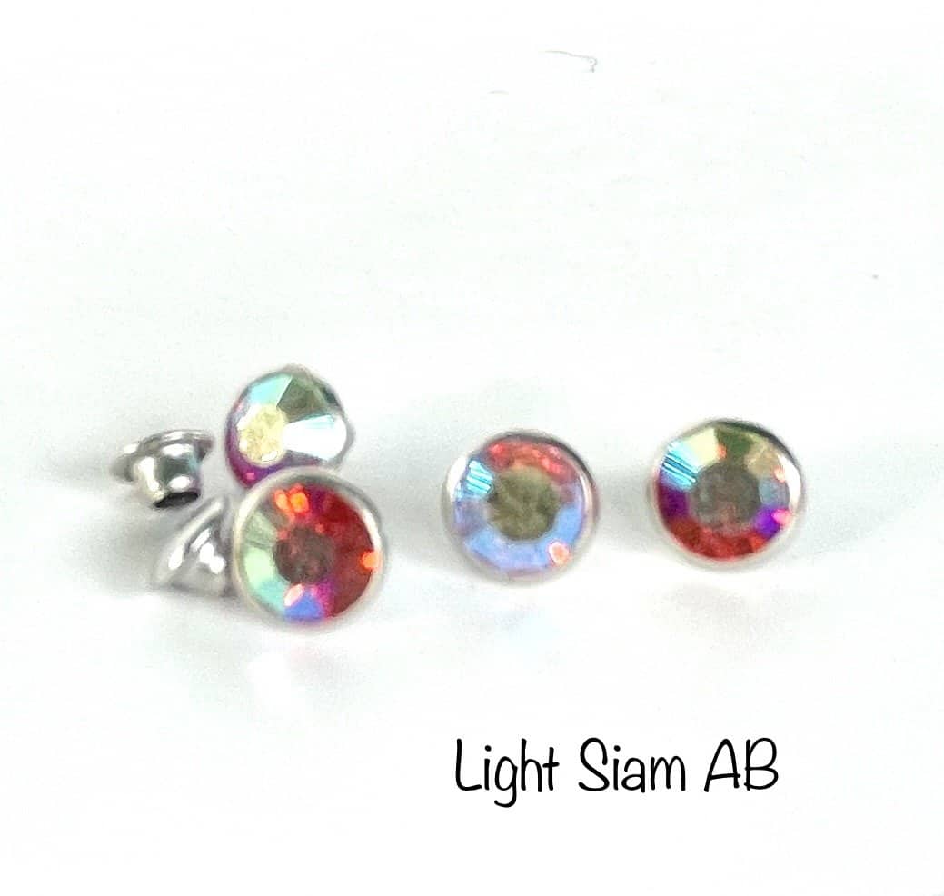 8mm Colored AB Crystal Rivets