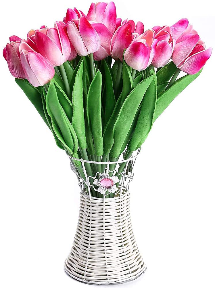 Tulip Spring Flowers - Tulips - Real Touch Tulips - Artificial Flowers - Floral Stems - Artificial Tulips