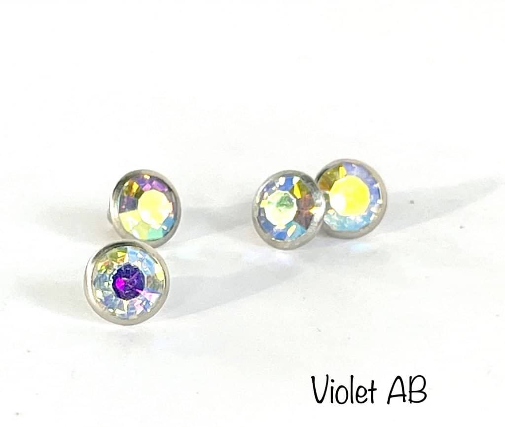 8mm Colored AB Crystal Rivets