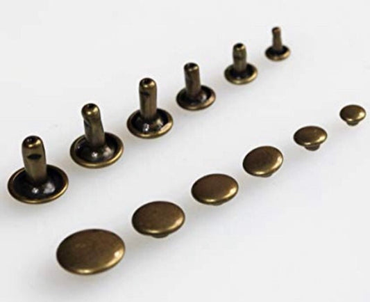 Bronze Rivets for Leather - 100ct 4mm Small Bronze Cap Rivet Studs - Fast Shipping from USA!