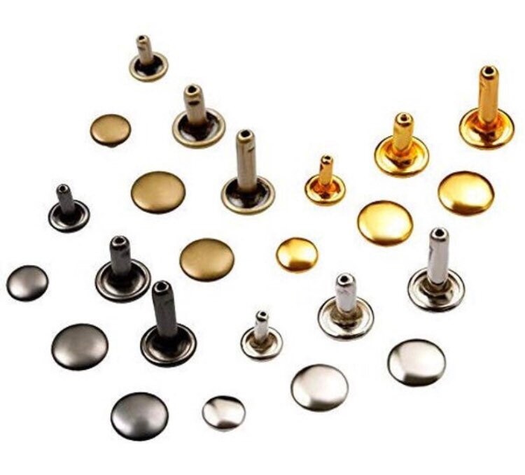 Gold Rivets for Leather - 50ct 6mm Gold Cap Rivet Studs - Fast Shipping from USA!