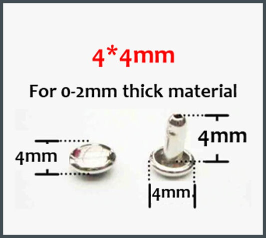 Rivets for Leather and Crafts - 50ct Small Medium Large Cap Rivets - 4mm 6mm 8mm Sizes Available - Fast and Free Shipping!