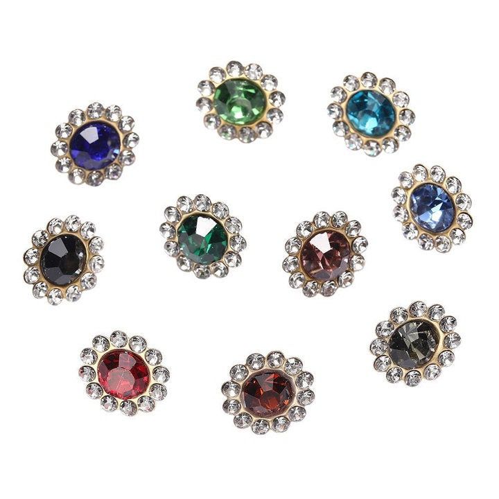 Crystal Rivets with Halo Setting - Blossom Crystals