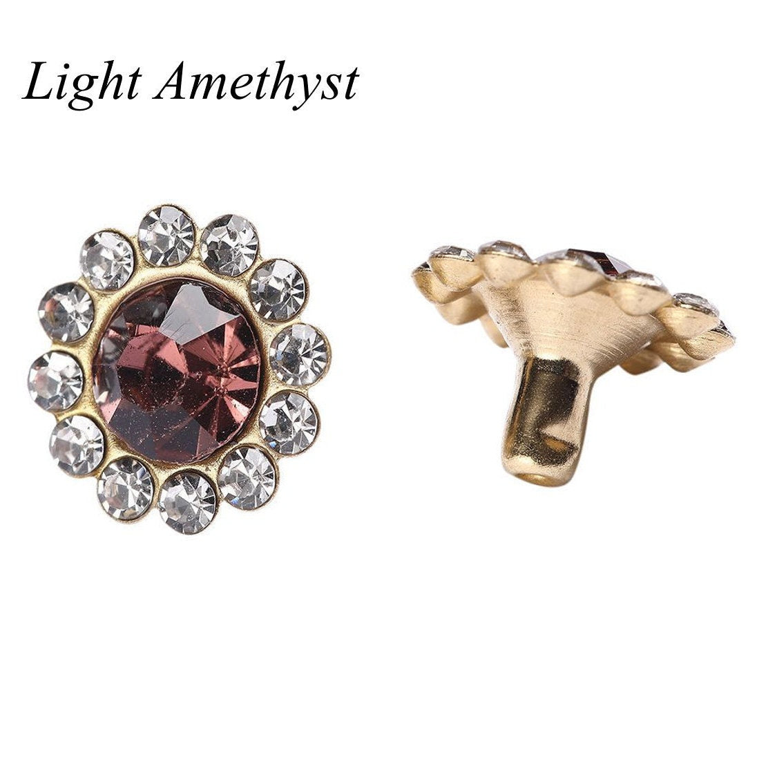 Crystal Rivets with Halo Setting - Blossom Crystals