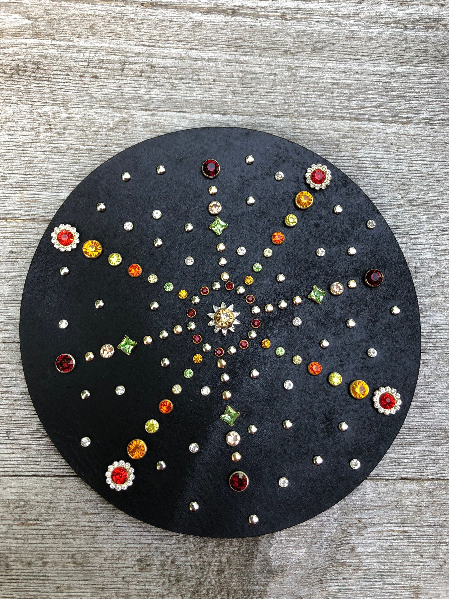 DIY Mandala Dot Diamond Art - Leather kits for Wall Decor, Earrings, Bracelets, and Appliques