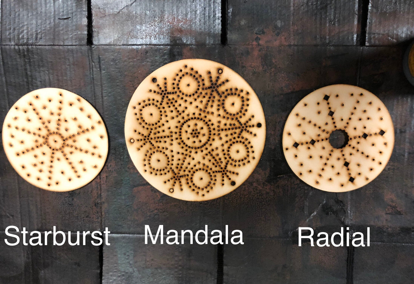 DIY Mandala Dot Diamond Art - Leather kits for Wall Decor, Earrings, Bracelets, and Appliques