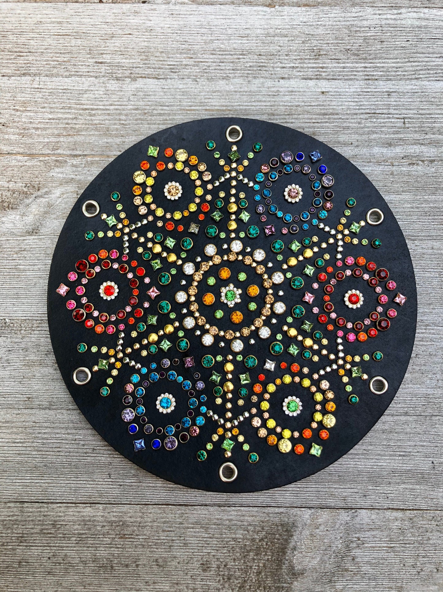 DIY Mandala Dot Diamond Art - Leather kits for Wall Decor, Earrings, Bracelets, and Appliques