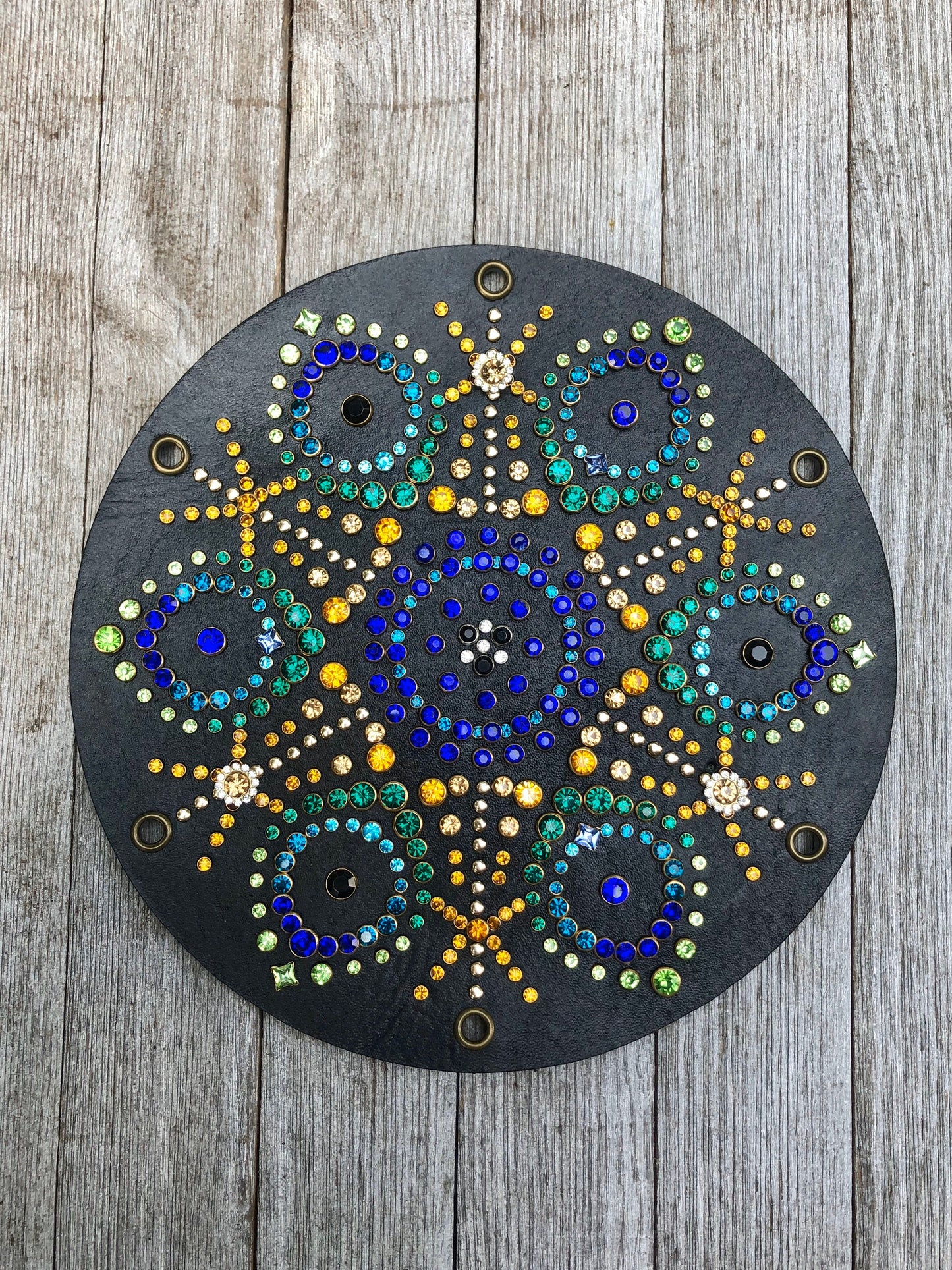 DIY Mandala Dot Diamond Art - Leather kits for Wall Decor, Earrings, Bracelets, and Appliques