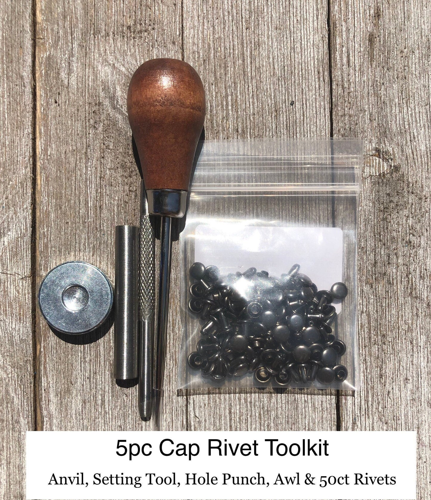 Cap Rivet Tool Set - Rivet Setting Tools - Starter Kits for Rivets