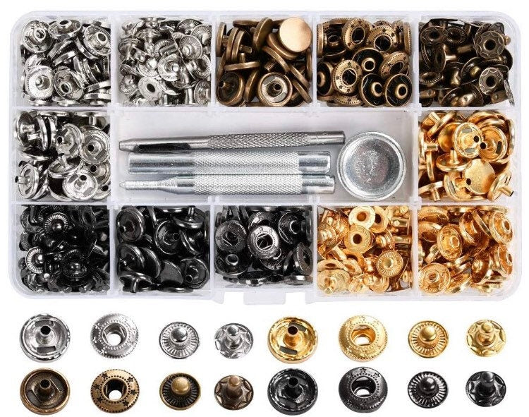 Spring Snap Kit - 80 and 120 snap kits with tools and carry case