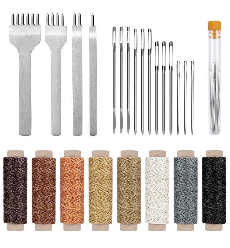 Leather sewing kit - Leathercraft repair kit - Leatherworking stitching kit