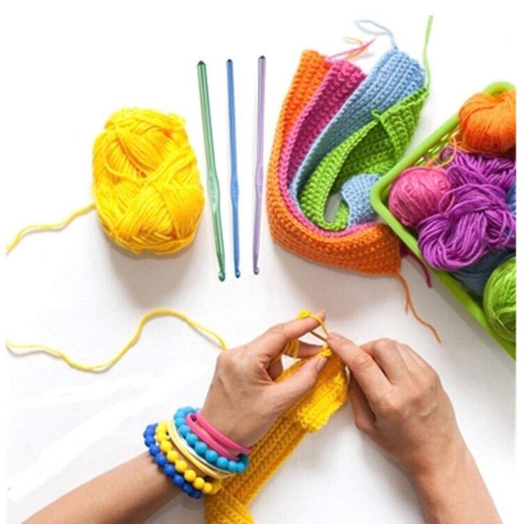 Crochet Kit - 106pc Kit - Make your own hats, scarves, throws, and more!