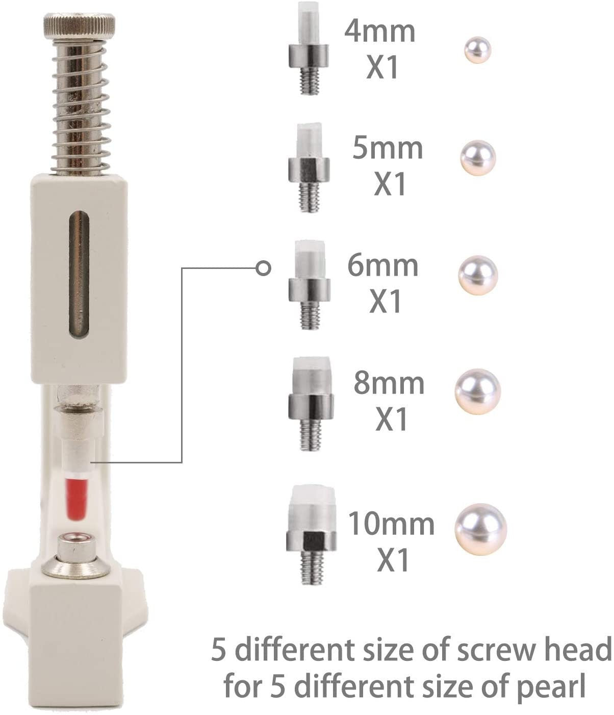 Pin Pearl Setting Machine - Fits 5 sizes of pin pearls