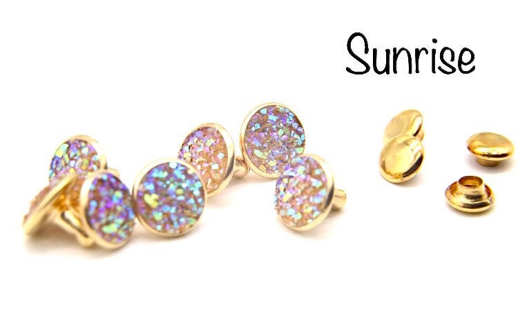 New Drusy Crystal Rivets - 9mm Crystal Rivets - NEW ITEM only found here!