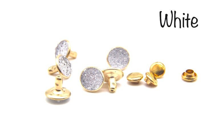New Drusy Crystal Rivets - 9mm Crystal Rivets - NEW ITEM only found here!