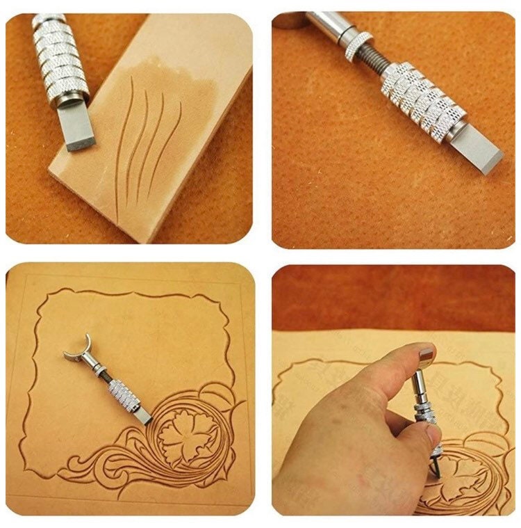 Adjustable Swivel Knife for Leather Carving and Tooling