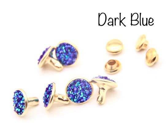 New Drusy Crystal Rivets - 9mm Crystal Rivets - NEW ITEM only found here!
