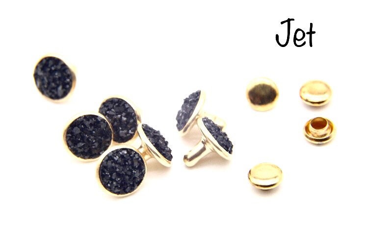 New Drusy Crystal Rivets - 9mm Crystal Rivets - NEW ITEM only found here!