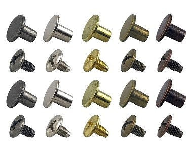 Chicago Screw Rivets - M5x6mm 10mm 12mm - Easy to use great for tags!