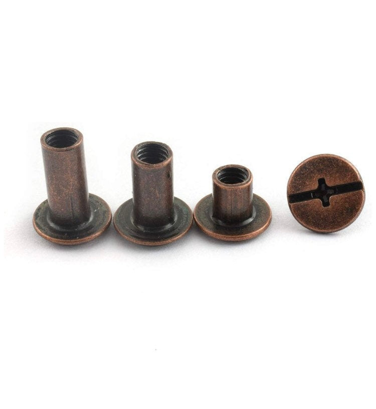Chicago Screw Rivets - M5x6mm 10mm 12mm - Easy to use great for tags!