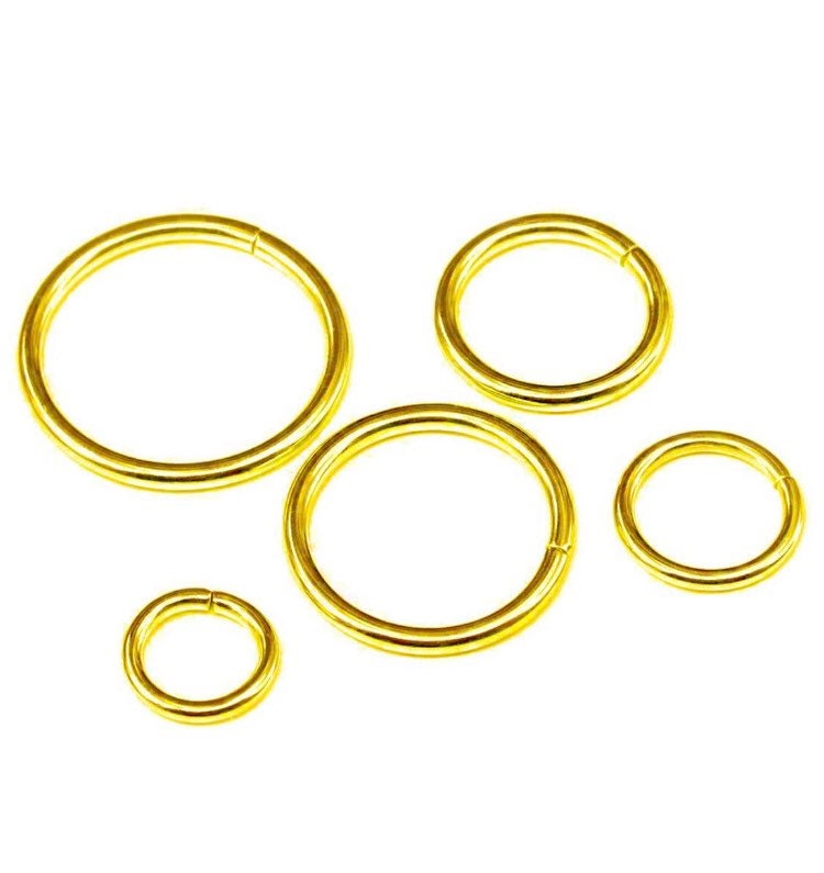 Metal Ring - Webbing Hardware - 10ct Silver and Gold Metal O-Rings for Dog Collars, Leashes, Purses, Bags, Key Chains, and Straps