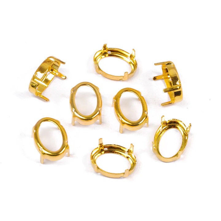 Gemstone Cabochon Settings - Sew on, Glue on, or use as as Rim Set