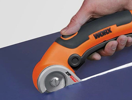 Electric rotary cutting tool for leather, plastic, thick fabric, vinyl, and more