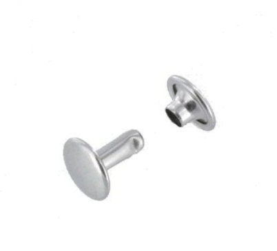 Stainless Steel Hypoallergenic Silver Rivets for Leather - 50ct 6mm and 8mm Nickel-free Double Cap Rivet Studs - Fast Shipping from USA!