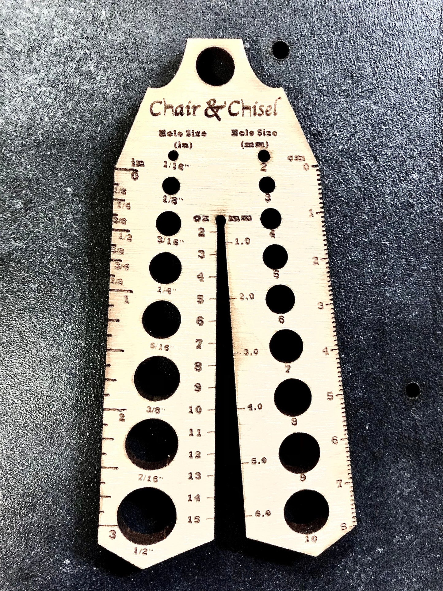 Leather thickness gauge - hardware calipers - wooden ruler