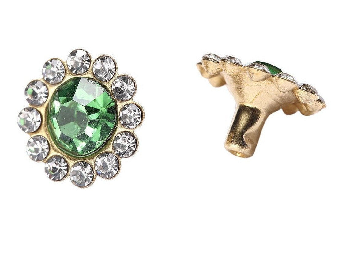 Crystal Rivets with Halo Setting - Blossom Crystals