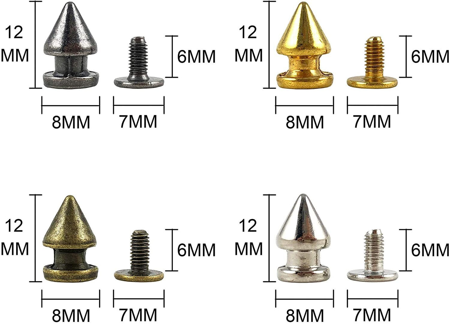 Spike Rivets - Easy to Install Tree Spike Screw Rivets - Spike Chicago Screw - Screwpost Cone Rivets