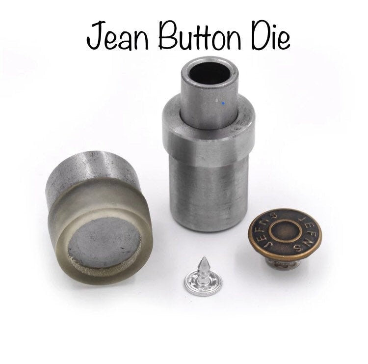 Jean Tack Button Dies for Hand Press - 15-20mm Dies for Setting Jean Tack Rivets