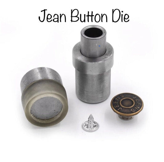 Jean Tack Button Dies for Hand Press - 15-20mm Dies for Setting Jean Tack Rivets