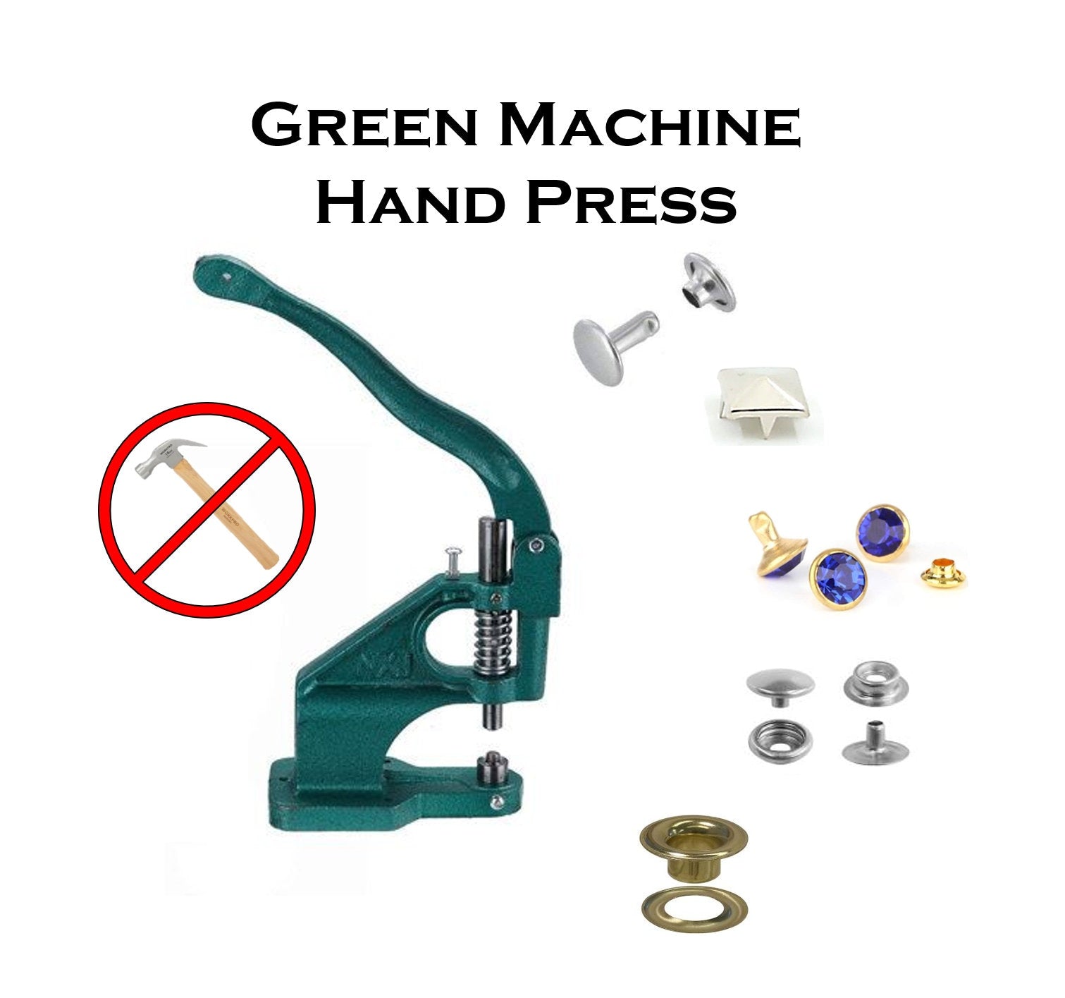 Rivet Press Machine with free grommet die and 1000ct eyelets! Hand Pre –  usawholesalesupplycc