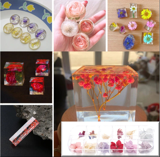 Real Dried Flower Box for Resin, Soaps, and Candles