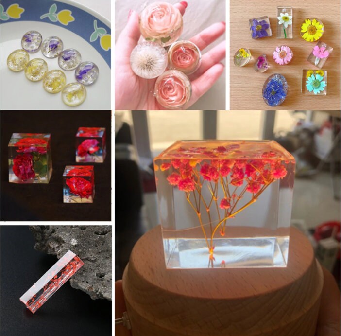 Real Dried Flower Box for Resin, Soaps, and Candles