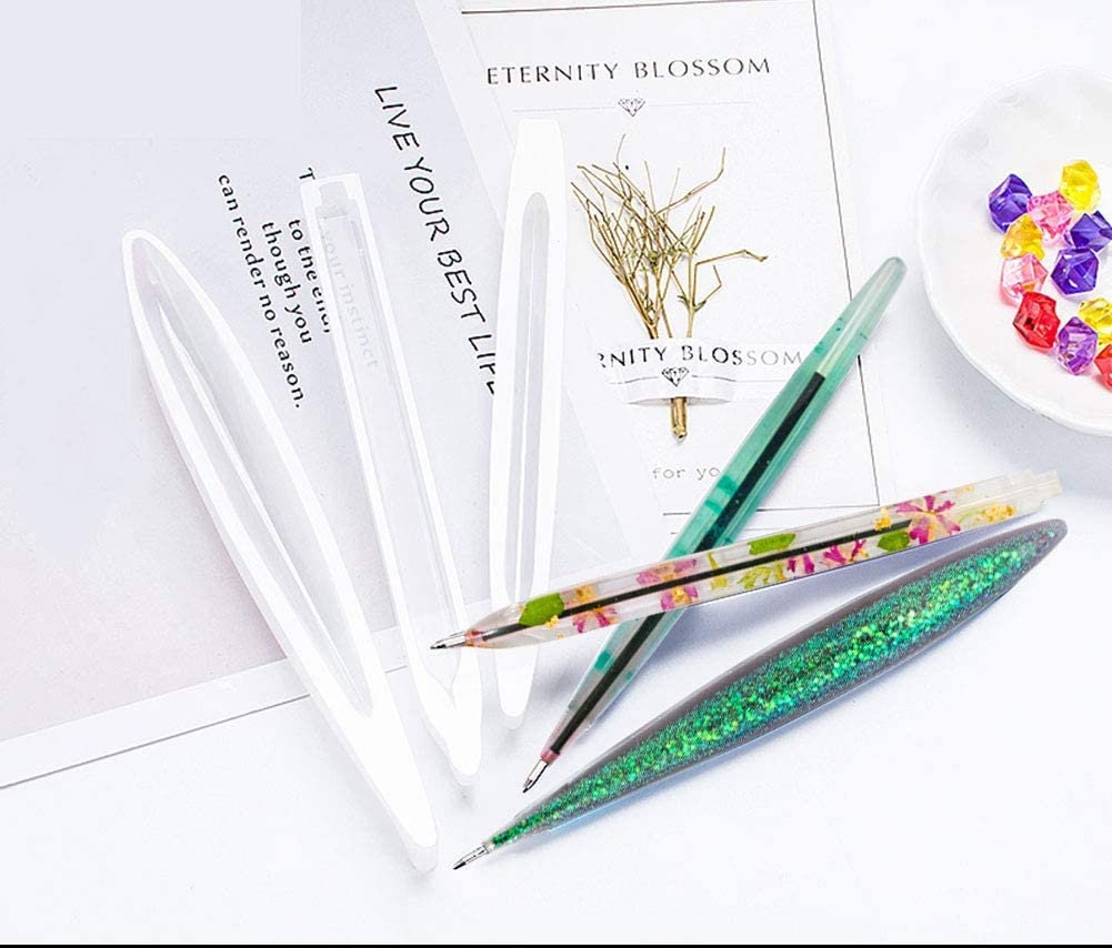 84pc Silicone Pen Mold Kit with ballpoint pen refills