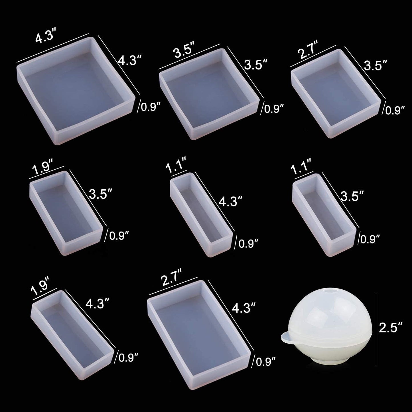 Bath Soap Silicone Mold Kit - Silicone Mold Kit for Resin, Soaps, Bath Bombs, and Candles