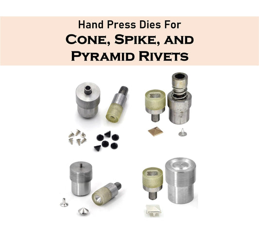 Cone Rivet/Spike Die for Hand Press -6.5mm, 10mm Cone Rivet Dies for Setting Cone Rivets  - Press Sold Separately