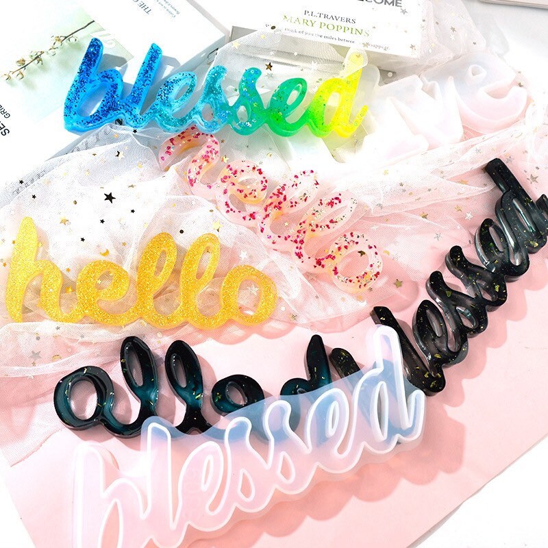 Blessed resin mold kit  - Large Word Kit Blessed mantle piece