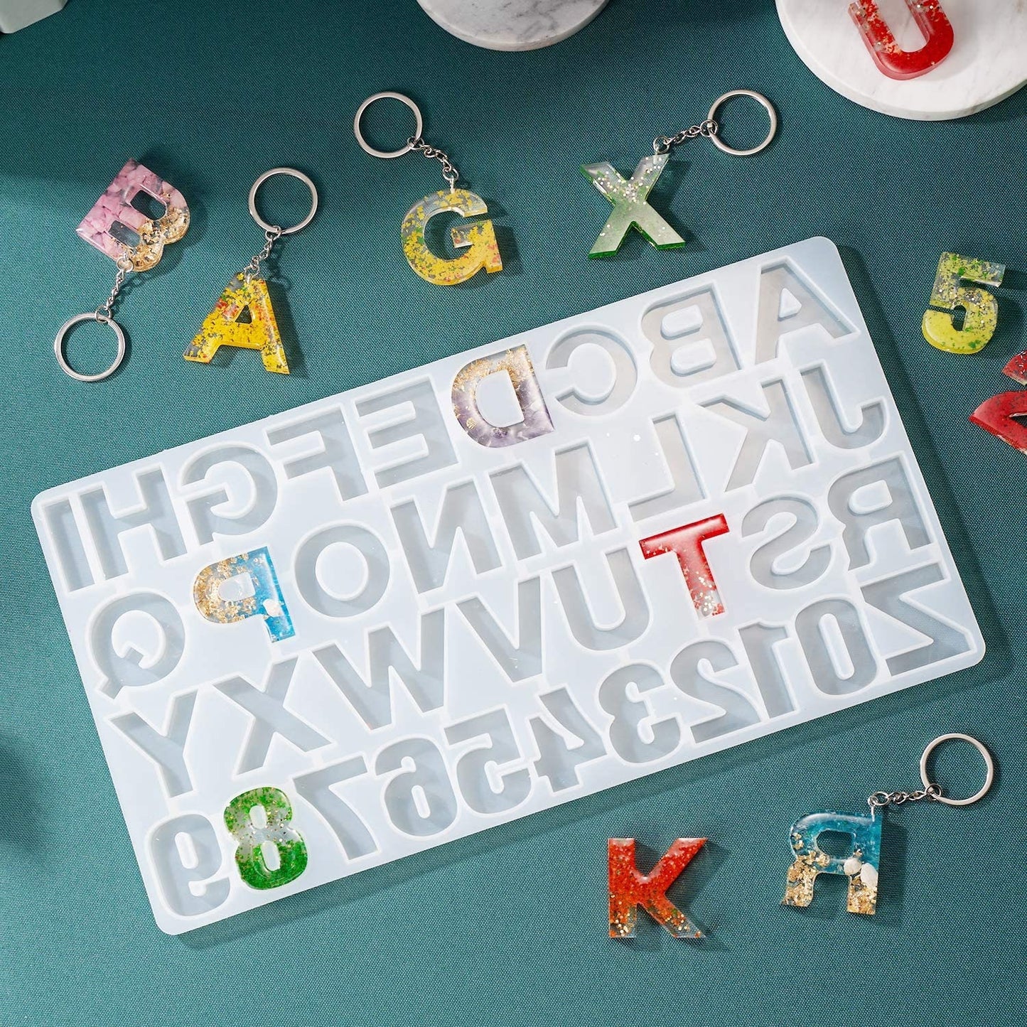 Alphabet Keychain Resin mold kit - Over 200pcs!