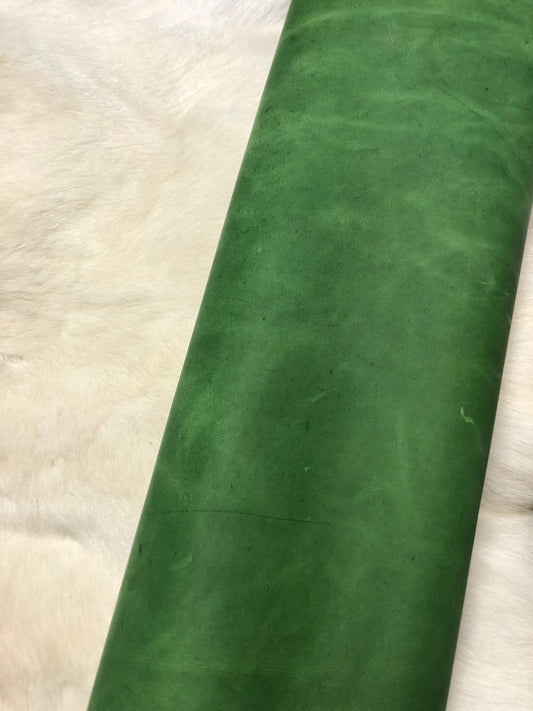 Green Chrome tanned Designer leather - Raw Leather - Wholesale Leather 3/4oz